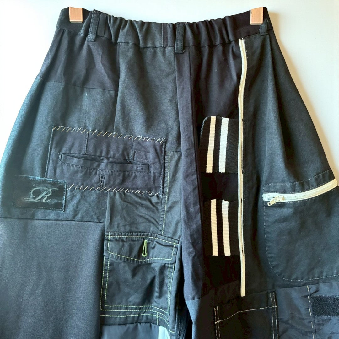 Upcycled Easy Wide Pants Reconstructed Vintage Unisex Workwear Design