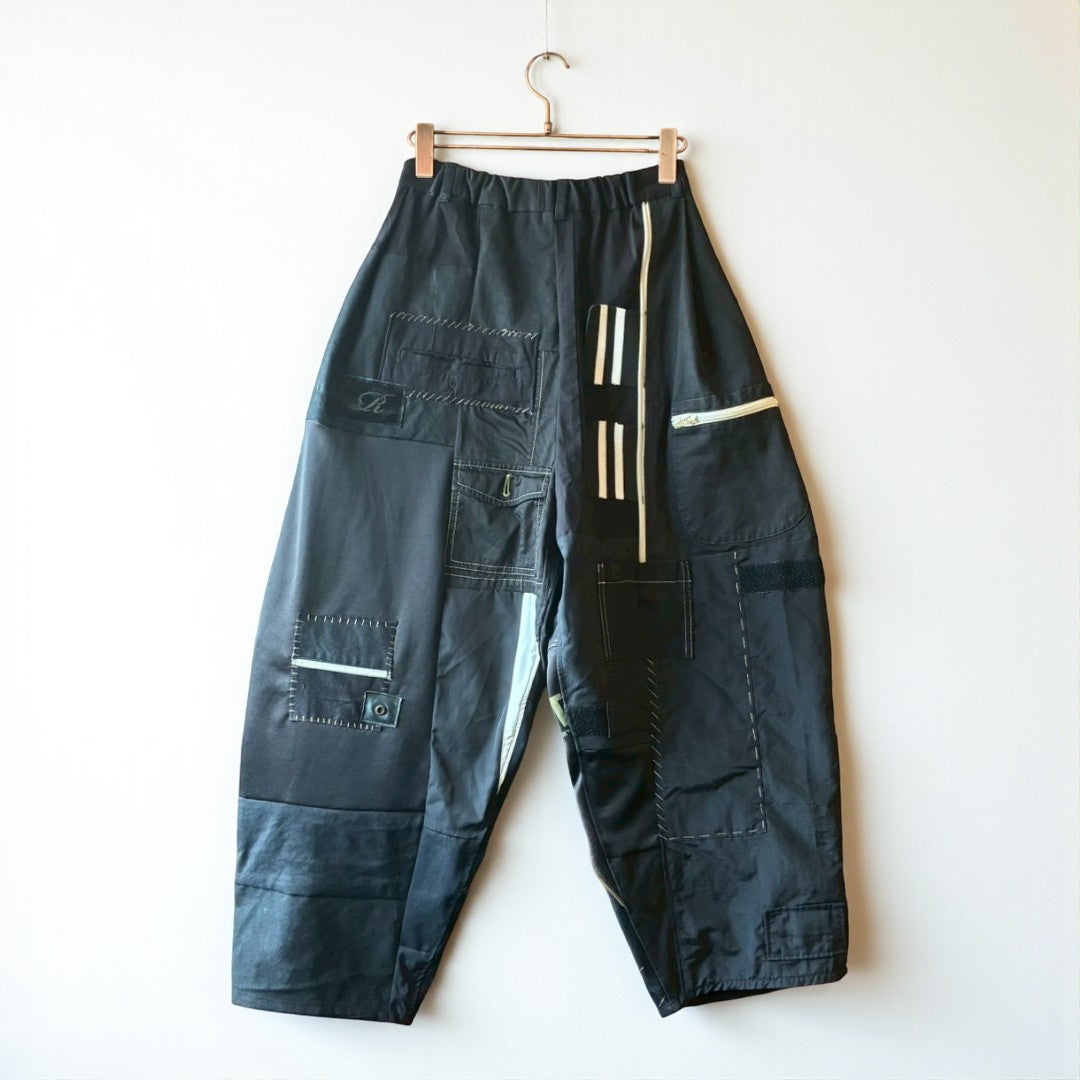 Upcycled Easy Wide Pants Reconstructed Vintage Unisex Workwear Design