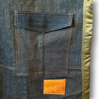 Denim Remake Jacket | Reconstructed Long Jacket | Unisex | One-of-a-Kind | OLD FLIP