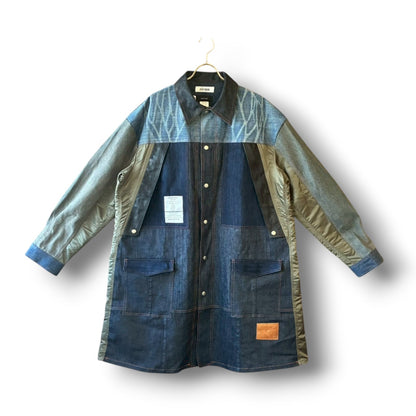 Denim Remake Jacket | Reconstructed Long Jacket | Unisex | One-of-a-Kind | OLD FLIP