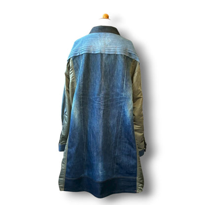 Denim Remake Jacket | Reconstructed Long Jacket | Unisex | One-of-a-Kind | OLD FLIP
