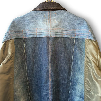 Denim Remake Jacket | Reconstructed Long Jacket | Unisex | One-of-a-Kind | OLD FLIP