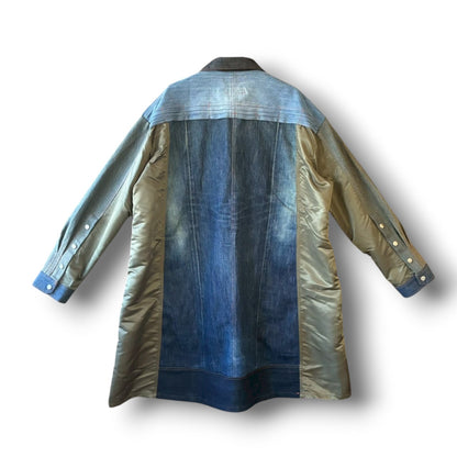 Denim Remake Jacket | Reconstructed Long Jacket | Unisex | One-of-a-Kind | OLD FLIP