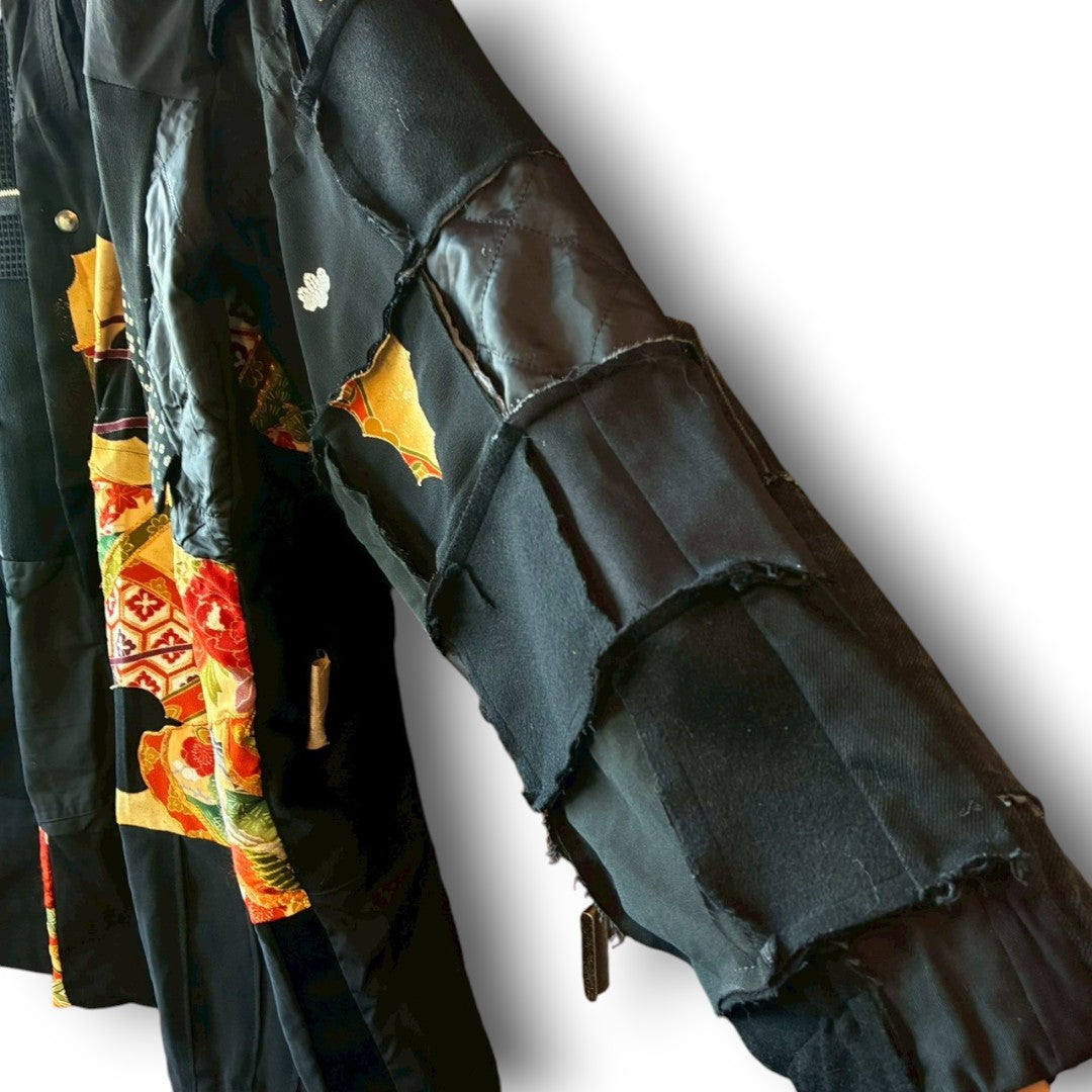zivun by ogino Reconstructed Kimono Mods Coat | Wide Silhouette | Unisex | One-of-a-Kind | OLD FLIP