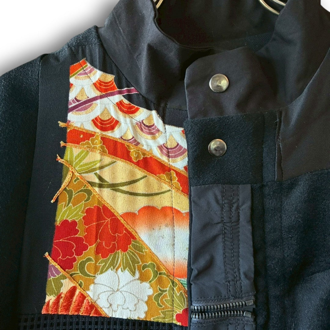 zivun by ogino Reconstructed Kimono Mods Coat | Wide Silhouette | Unisex | One-of-a-Kind | OLD FLIP