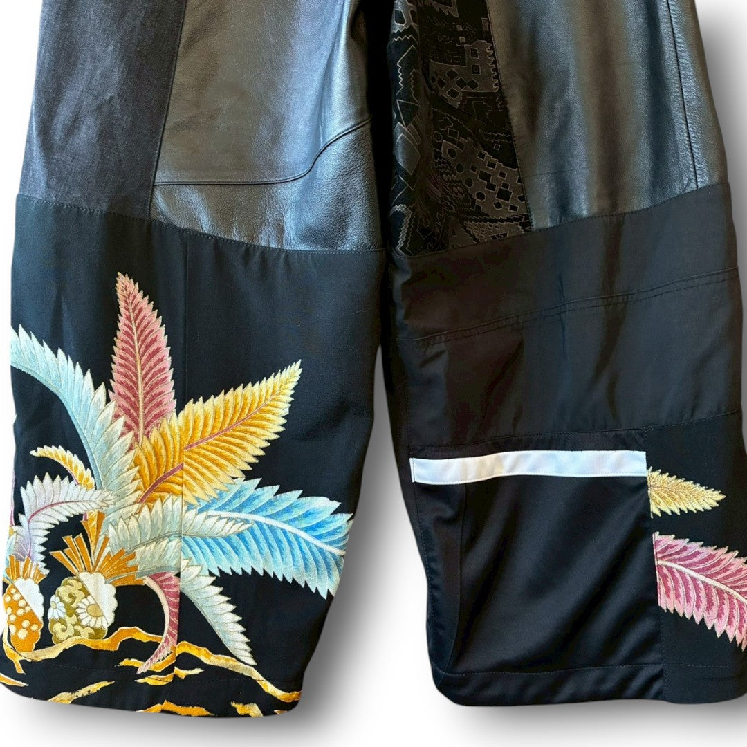 zivun by Kohashi Reconstructed Kimono Easy Pants | Wide Silhouette | Unisex | One-of-a-Kind | OLD FLIP