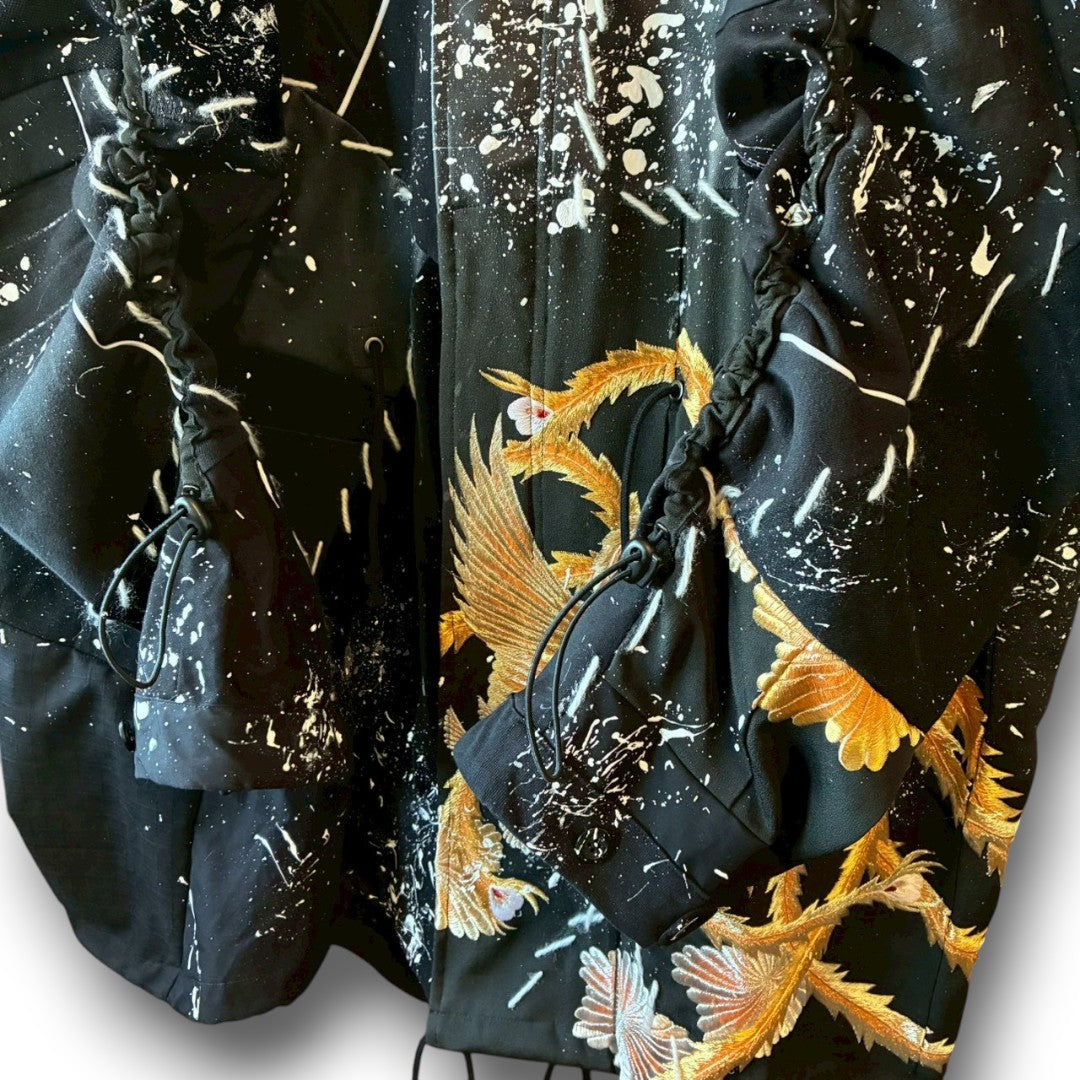 zivun by Kubo Reconstructed Kimono Mods Coat | Long Silhouette | Unisex | One-of-a-Kind | OLD FLIP