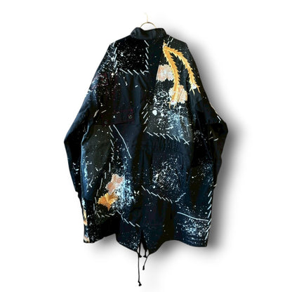 zivun by Kubo Reconstructed Kimono Mods Coat | Long Silhouette | Unisex | One-of-a-Kind | OLD FLIP