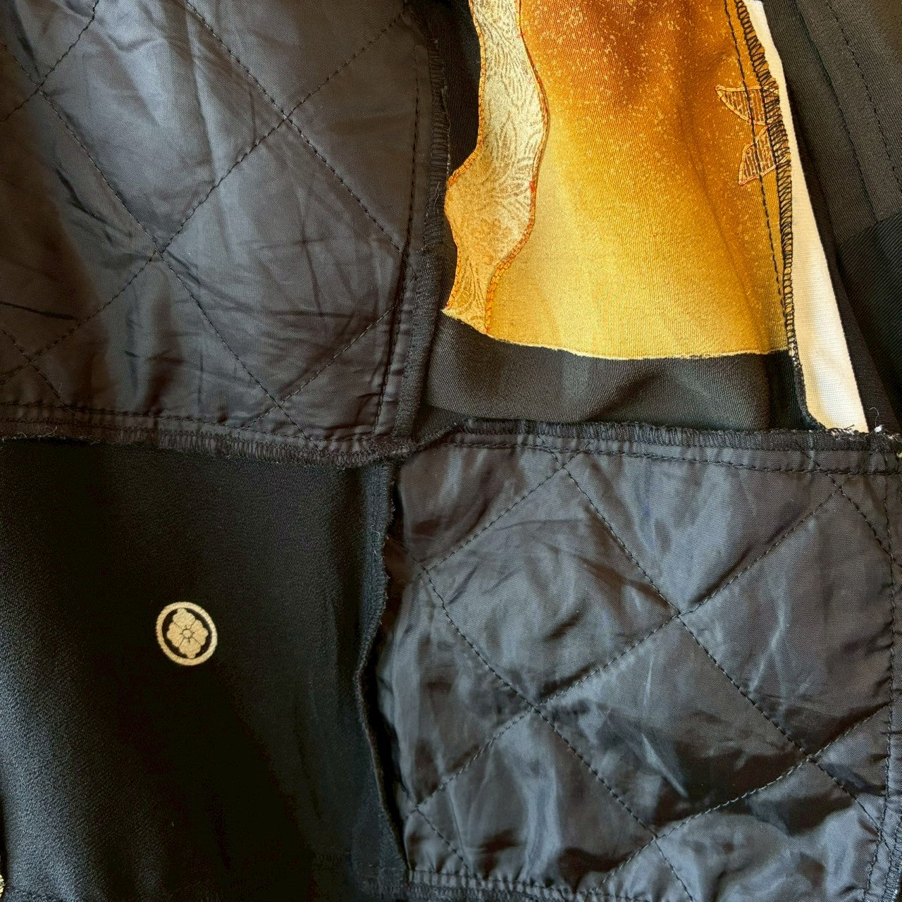 zivun by ogino Reconstructed Kimono Tuck Pants | Black Patchwork | One-of-a-Kind | OLD FLIP