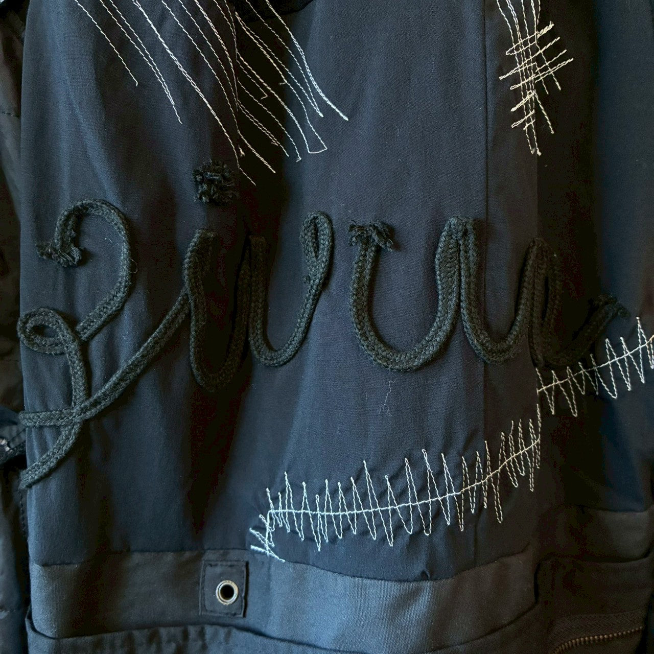 zivun by ogino Reconstructed Kimono Tuck Pants | Black Patchwork | One-of-a-Kind | OLD FLIP