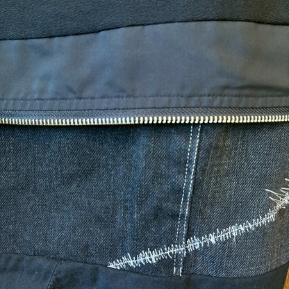 zivun by ogino Reconstructed Kimono Tuck Pants | Black Patchwork | One-of-a-Kind | OLD FLIP