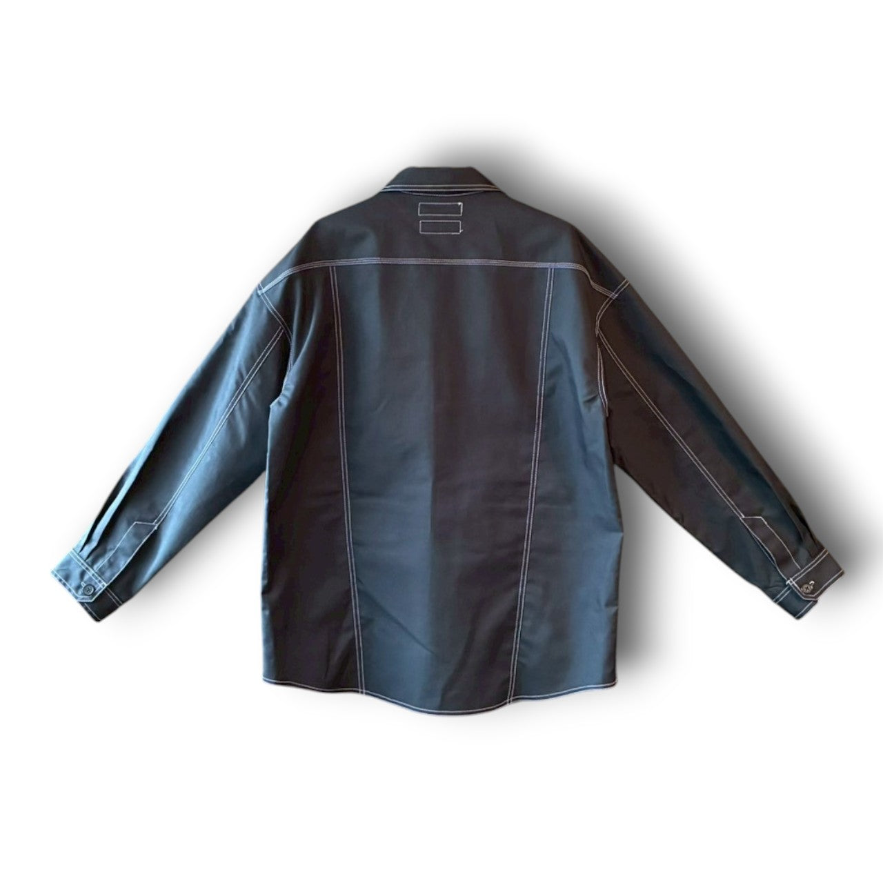 zivun × BLLIANT BLACK Remake Stitch Shirt | Workwear Detail | Contrast Stitch | Unisex | One-of-a-Kind | OLD FLIP