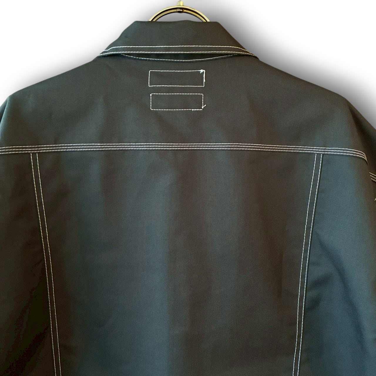 zivun × BLLIANT BLACK Remake Stitch Shirt | Workwear Detail | Contrast Stitch | Unisex | One-of-a-Kind | OLD FLIP