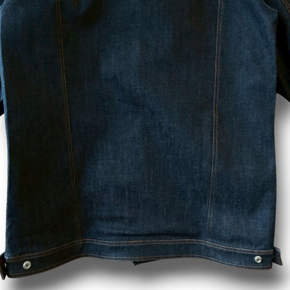 zivun × BLLIANT BLACK Remake Denim Jacket | Center Zip Structured Panel Design | Military Pocket | One-of-a-Kind | OLD FLIP