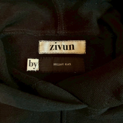 zivun × BLLIANT BLACK Denim Layered Sleeve Hoodie | Reconstructed Patchwork | Unisex | One-of-a-Kind | OLD FLIP