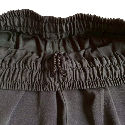 Reconstructed Wide-Leg Pants – Vintage Kimono with Crane Motif