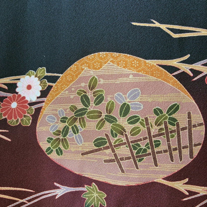 One-of-a-Kind Kimono Remake Long Coat – Reconstructed from Vintage Black Tomesode