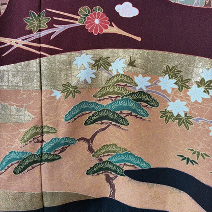One-of-a-Kind Kimono Remake Long Coat – Reconstructed from Vintage Black Tomesode
