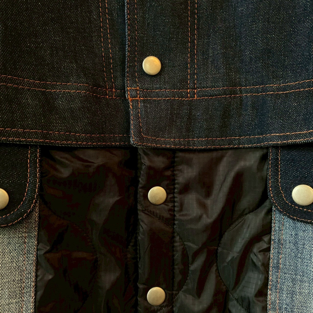 zivun × BLLIANT BLACK Remake Denim Docking Jacket | Denim × Quilted Layered Reconstruction | Unisex | One-of-a-Kind | OLD FLIP
