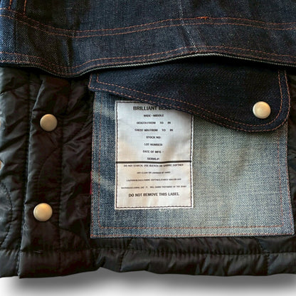 zivun × BLLIANT BLACK Remake Denim Docking Jacket | Denim × Quilted Layered Reconstruction | Unisex | One-of-a-Kind | OLD FLIP