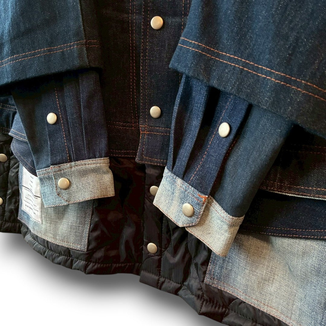 zivun × BLLIANT BLACK Remake Denim Docking Jacket | Denim × Quilted Layered Reconstruction | Unisex | One-of-a-Kind | OLD FLIP
