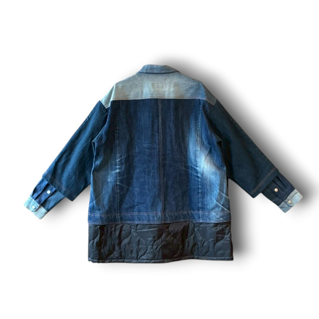 zivun × BLLIANT BLACK Remake Denim Docking Jacket | Denim × Quilted Layered Reconstruction | Unisex | One-of-a-Kind | OLD FLIP