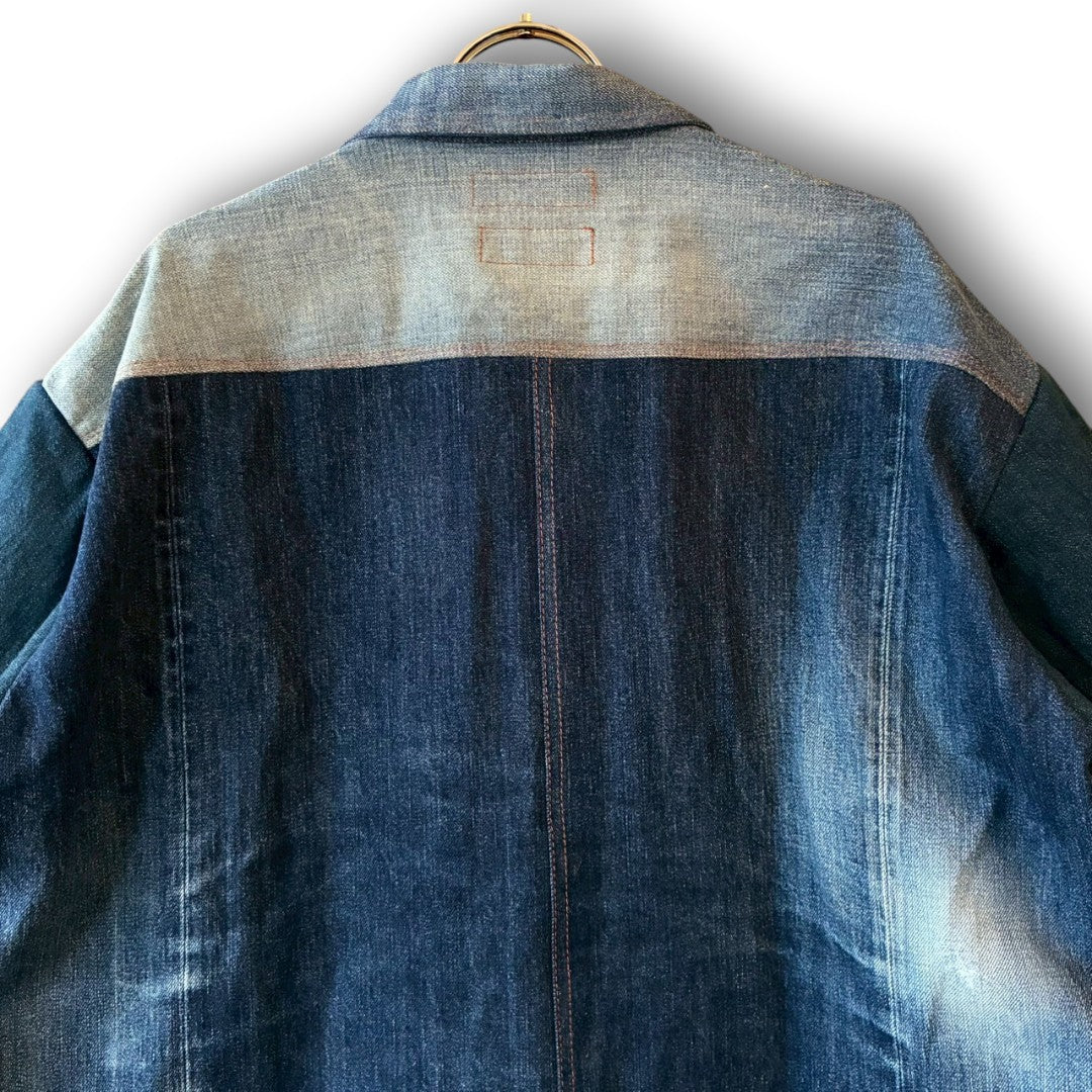 zivun × BLLIANT BLACK Remake Denim Docking Jacket | Denim × Quilted Layered Reconstruction | Unisex | One-of-a-Kind | OLD FLIP