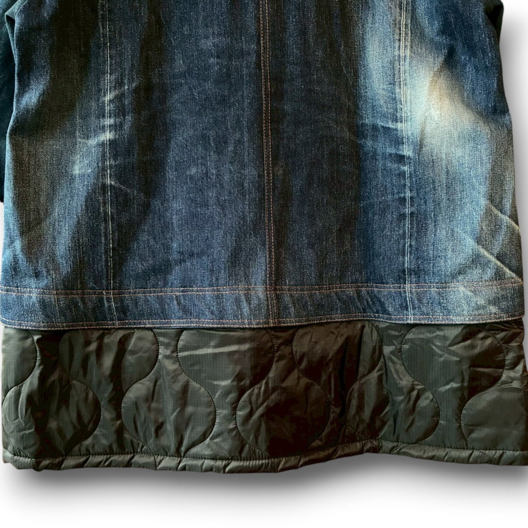 zivun × BLLIANT BLACK Remake Denim Docking Jacket | Denim × Quilted Layered Reconstruction | Unisex | One-of-a-Kind | OLD FLIP