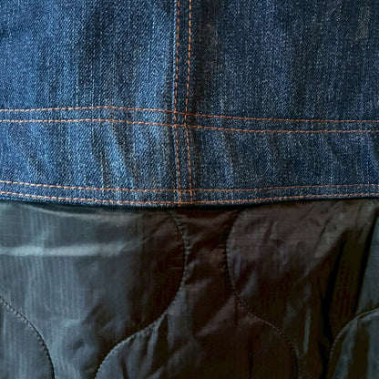 zivun × BLLIANT BLACK Remake Denim Docking Jacket | Denim × Quilted Layered Reconstruction | Unisex | One-of-a-Kind | OLD FLIP