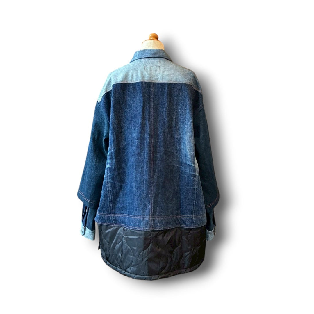 zivun × BLLIANT BLACK Remake Denim Docking Jacket | Denim × Quilted Layered Reconstruction | Unisex | One-of-a-Kind | OLD FLIP