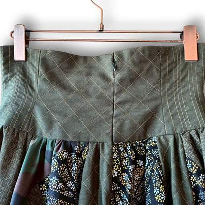 roi Kimono Mix Long Skirt | Reconstructed Japanese Fabric | Women | One-of-a-Kind | OLD FLIP