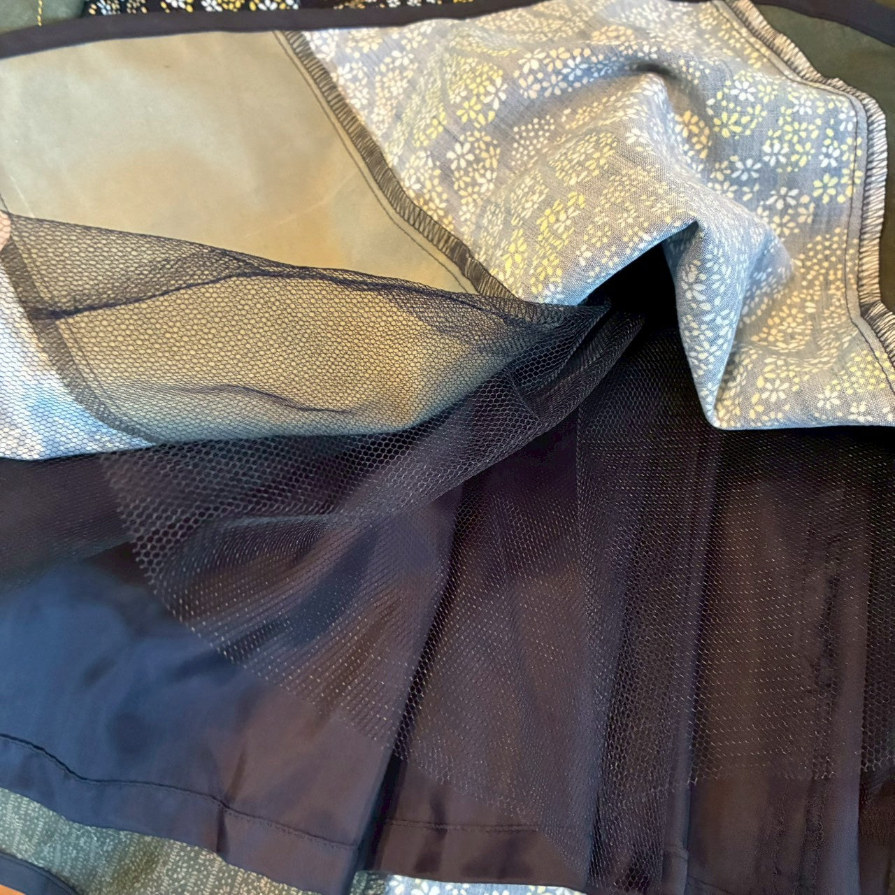 roi Kimono Mix Long Skirt | Reconstructed Japanese Fabric | Women | One-of-a-Kind | OLD FLIP