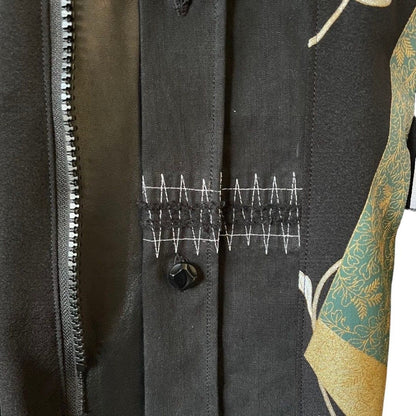 kimono rebuild shirt 有明ガーデンrecollect店 着物 シャツ オーバーサイズ 黒留袖 再構築 リメイク remake ks-0001
