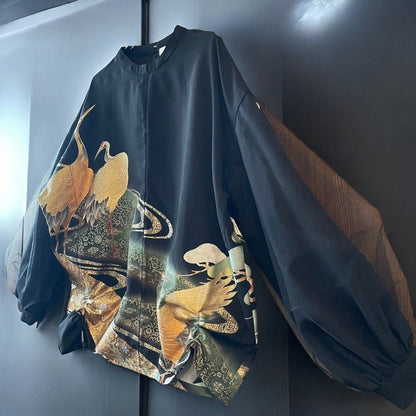 kimono tulle blousse 有明ガーデンrecollect店 着物 ブラウス シャツ チュール 再構築 リメイク remake ktb0002