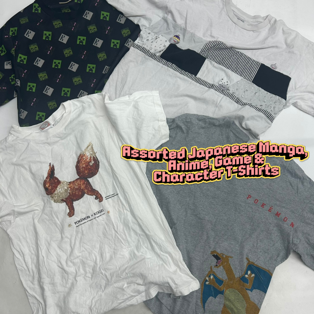 Japanese Manga Anime Game Character T-Shirt Assorted Lot 24pcs