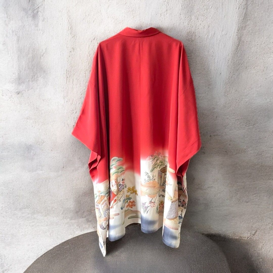 kimono poncho shirts 有明ガーデンrecollect店 着物 黒留袖 シャツ ポンチョ オーバーサイズ 再構築 リメイク remake kps0002
