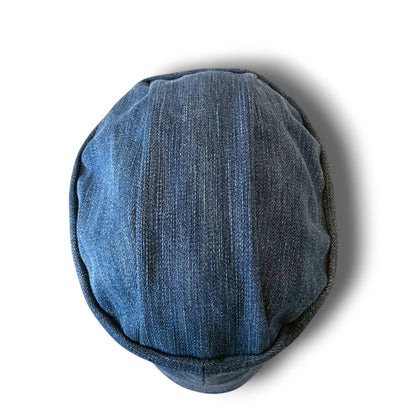 zivun × BLLIANT BLACK Remake Denim Cap | Structured Drape Design | Long Brim Work Cap | One-of-a-Kind | OLD FLIP