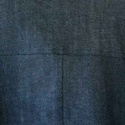 Denim Collarless Coat | Reconstructed Long Coat | Unisex | One-of-a-Kind | OLD FLIP