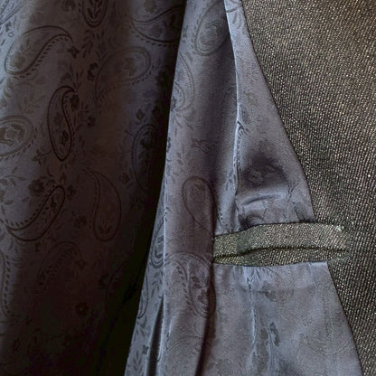 Denim Collarless Coat | Reconstructed Long Coat | Unisex | One-of-a-Kind | OLD FLIP