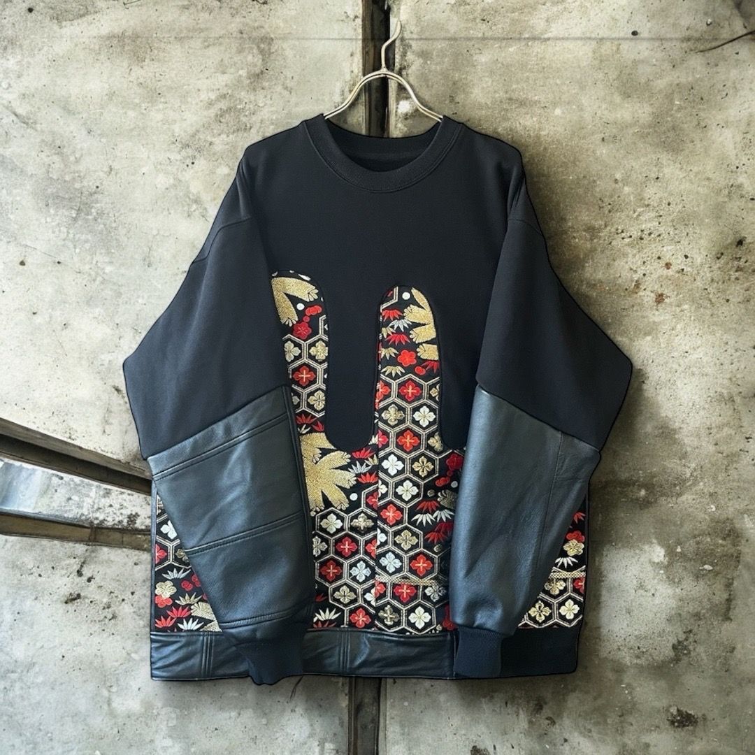 obi sweat 有明ガーデンrecollect店 スウェット トレーナー 着物 帯 再構築 リメイク remake kos0002