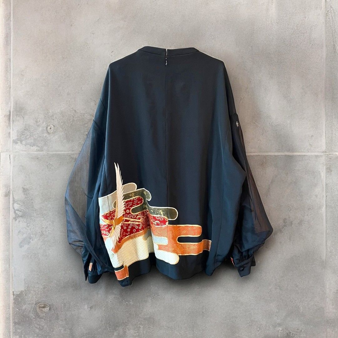 kimono tulle blousse 有明ガーデンrecollect店 着物 ブラウス シャツ チュール 再構築 リメイク remake ktb0007