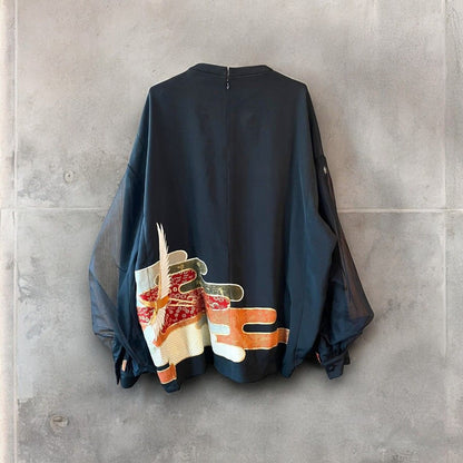 kimono tulle blousse 有明ガーデンrecollect店 着物 ブラウス シャツ チュール 再構築 リメイク remake ktb0007