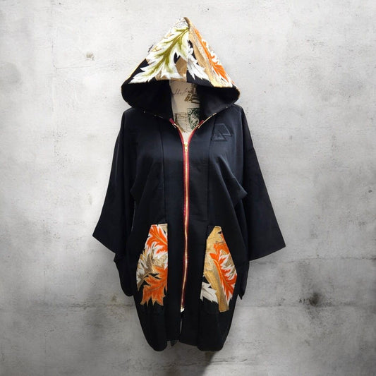 kimono hoodie2 Ariake Garden Recollect store kimono hoodie jacket zip up hoodie obi remake remodeling kh0006