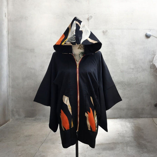 kimono hoodie2 Ariake Garden Recollect store kimono hoodie jacket zip up hoodie obi remake remodeling kh0001