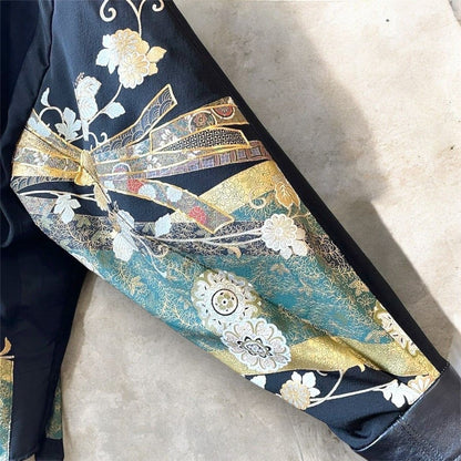 kimono rebuild shirt 有明ガーデンrecollect店 着物 シャツ オーバーサイズ 黒留袖 再構築 リメイク remake ks-0001